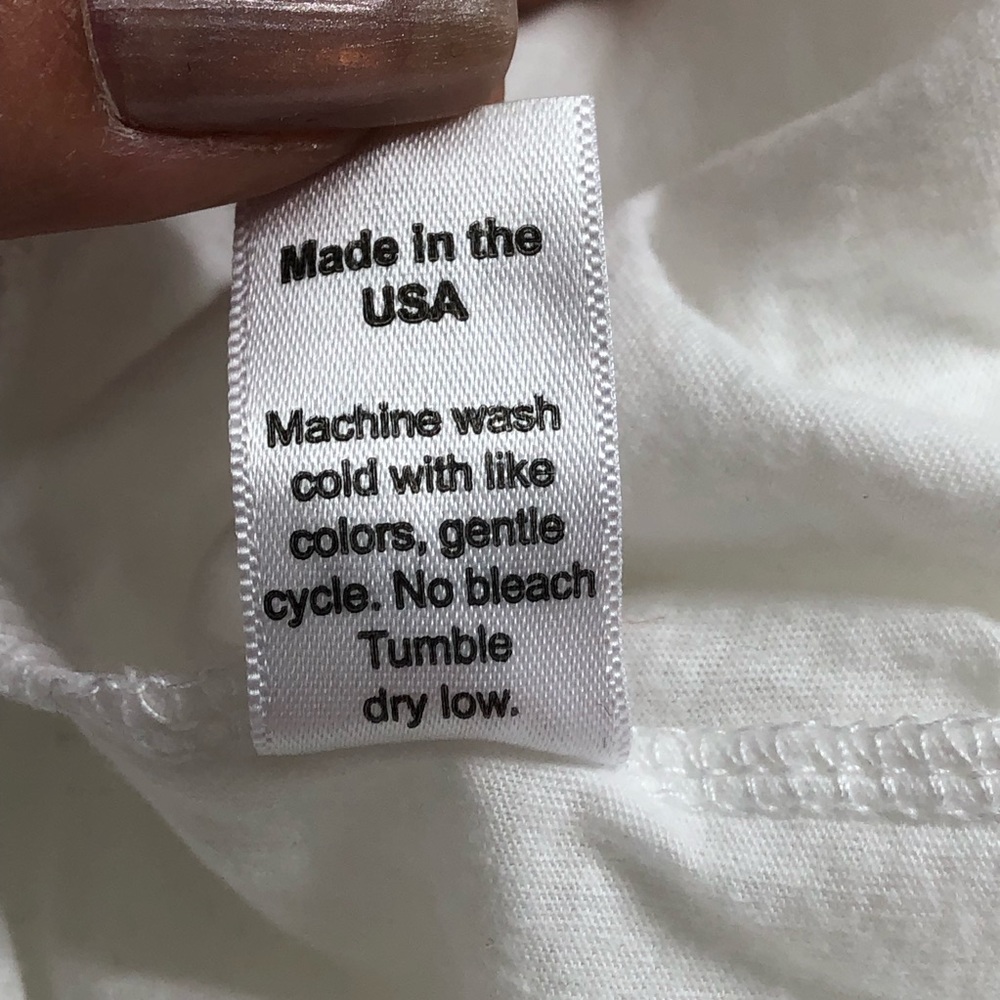 Michael Stars “Park Av” White Short Sleeve Tee OS - Picture 5 of 7